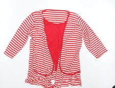 Womens UK Size One Size Preworn Red Pullover Sweatshirt