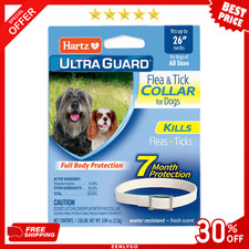 Hartz UltraGuard Flea Tick Collar for Dogs Puppies 26", 7 Month Protection