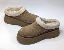 Coach Cecelia Tobacco Brown Signature Shearling Women's Clog - Size 10 NWB CCO36