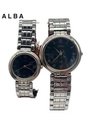 ALBA URBAN Pair Watches Alba Wristwatch Silver Black Rare