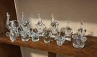 Vintage Murano Style Art Glass Elephant Figurines Paperweights set lot