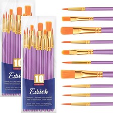 Paint Brushes Set,2 Packs 20 Pcs Acrylic Paint Brush Set,Watercolor Oil Acrylic