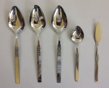 ROGERS DELUXE STAINLESS oneida SAN DIEGO FLATWARE unused SERVING SPOONS B KNIFE