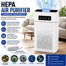 Home Hepa Air Purifier Large Room Air Cleaner For Allergies Smoke Mold Odor Dust