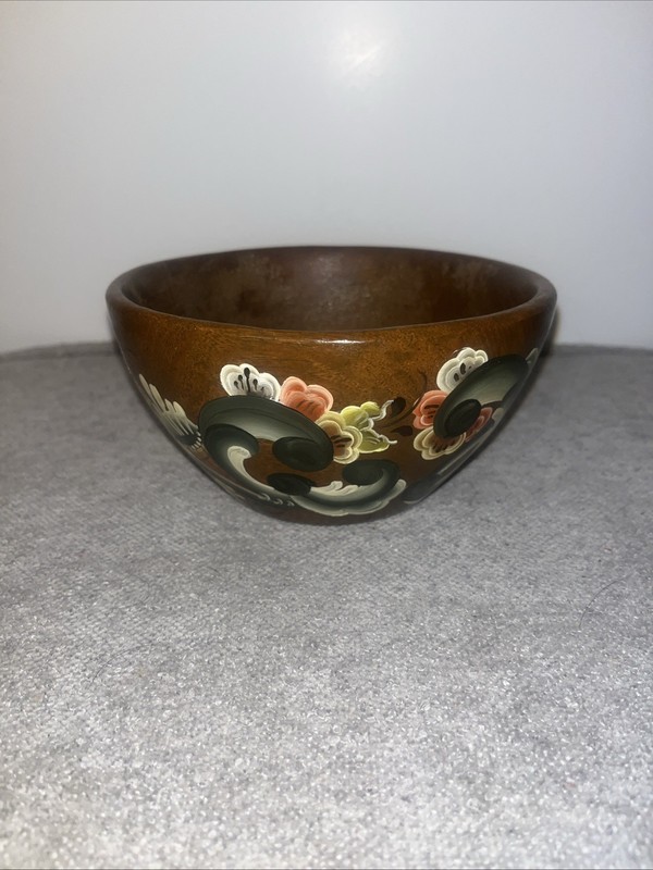Wooden Bowl 5.75 “ X 3” Multi Color 