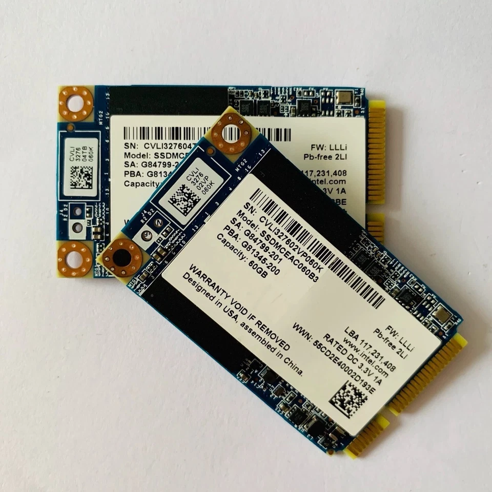 Intel 60GB SSDMCEAC060B3 G84799-201 G81345-200 mSATA 3.0 SSD Soild State Drive - Image 2 of 4