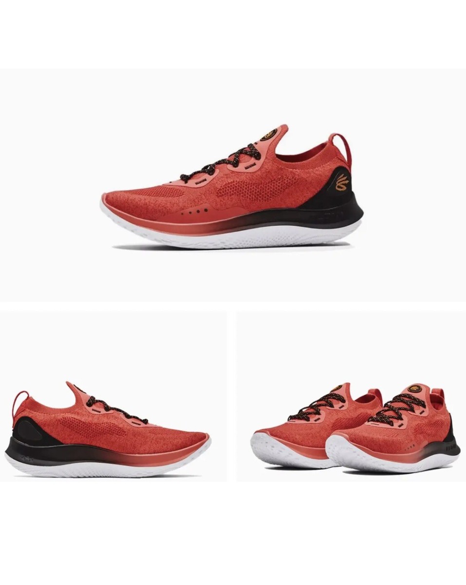 Under Armour Curry Flow Go Running Shoes Coral Red Black  display picture 3