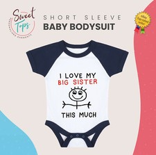 I LOVE MY BIG SISTER THIS MUCH BOYS BABY BODY SUIT GROW VEST KID CHILDREN GIFT I LOVE MY BIG SISTER THIS MUCH BOYS BABY BODY SUIT GROW VEST KID CHILDREN GIFT