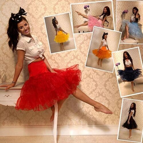 Damen Kurz Tutu Petticoat Reifrock Vintage Hochzeit Rock Unterrock Rockabilly - Bild 6 von 15