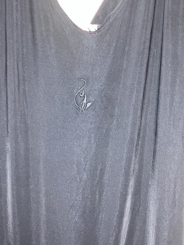 NEW Baby Phat Slinky Black Knee Length Stretch Dress Size 1X $70 - Picture 5 of 12