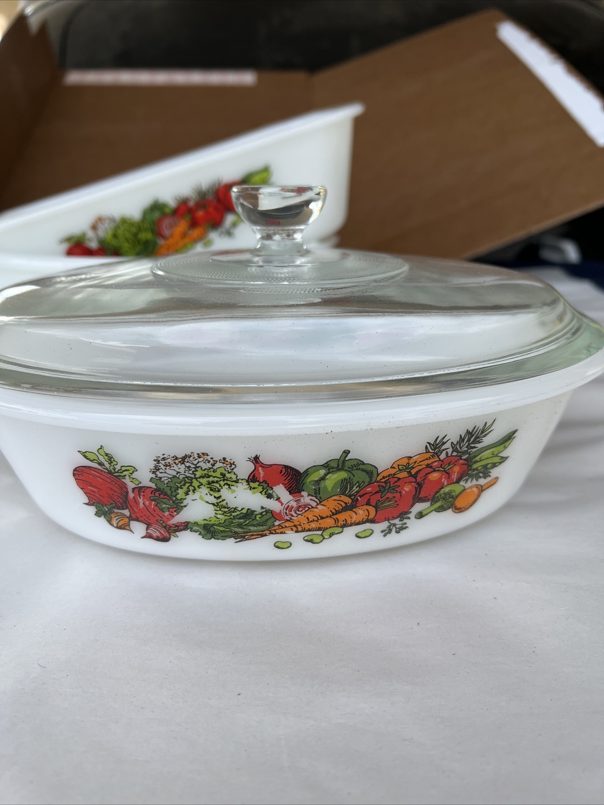 Vintage Glasbake casserole Dish 4 Piece Set. 2qt. 1 1/2 Qt 1 Qt And 8