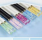 Japan Style Premium Amber Alloy Stars Non-Slip Fibreglass Chopsticks 5 Pairs/Set