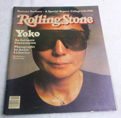 Rolling Stone Magazine October 1, 1981 #353 Yoko Ono, Santana