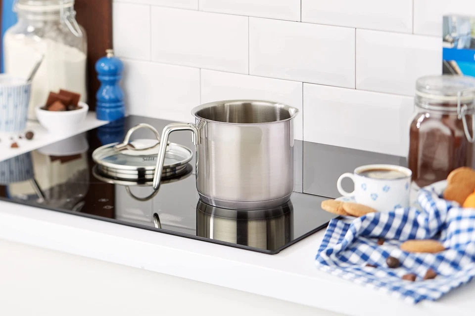 Achat Milchtopf Induktion mit Glasdeckel 14 cm hoher Kochtopf 17l Edelstahl t... - Bild 2 von 4