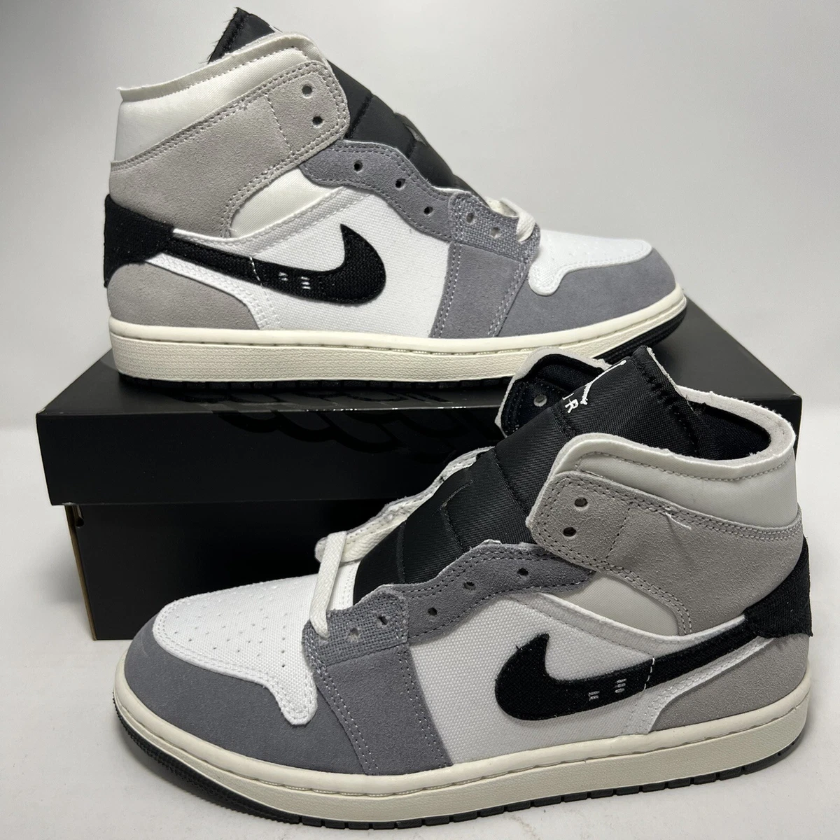 Nike Air Jordan 1 Mid SE Craft Inside Out Grey Cement Mens DZ4136