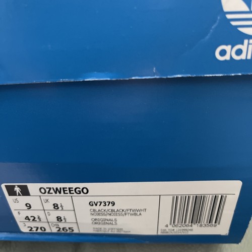 Worn Once Adidas Originals Ozweego Mens Trainers Black Size 8.5 GV7379 | eBay