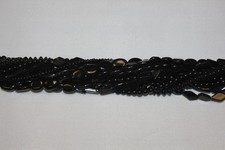 Genuine Stone Beads-Two 2 Strands14-15" Strands Black Onyx Black Stone