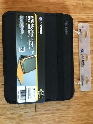 NWT $50 Pacsafe compatible ipad and Tablet Sleeve Bag  RFID Tec 300 gift