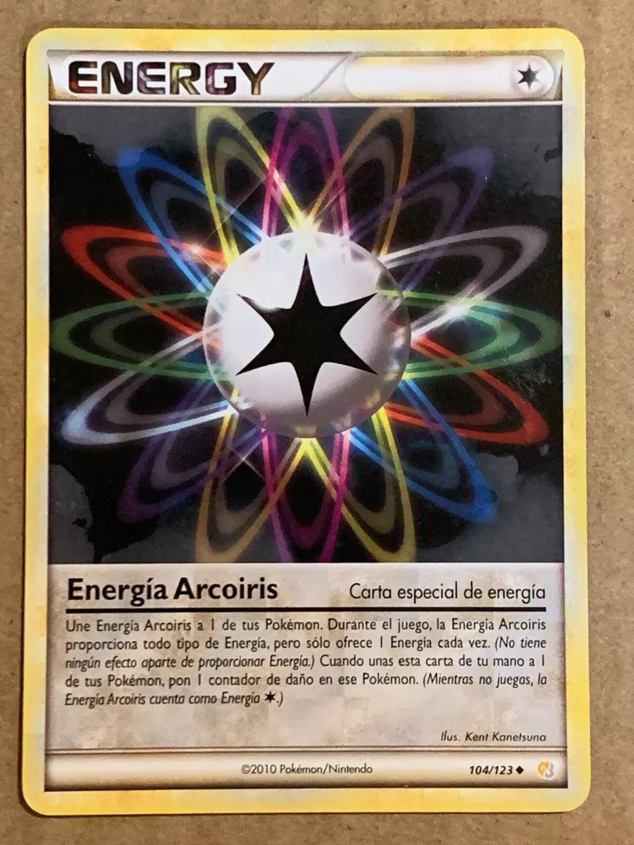 Pokemon Card Spanish HeartGold SoulSilver Rainbow Energy 104/123.