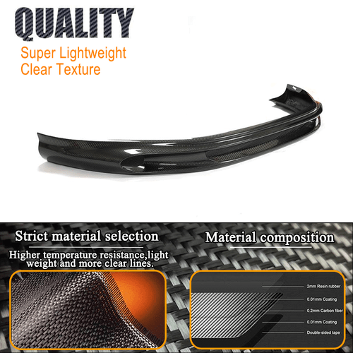 For Porsche Macan SUV 2022-2023 Real Carbon Fiber Front Bumper Lip Chin Spoiler - Picture 6 of 10