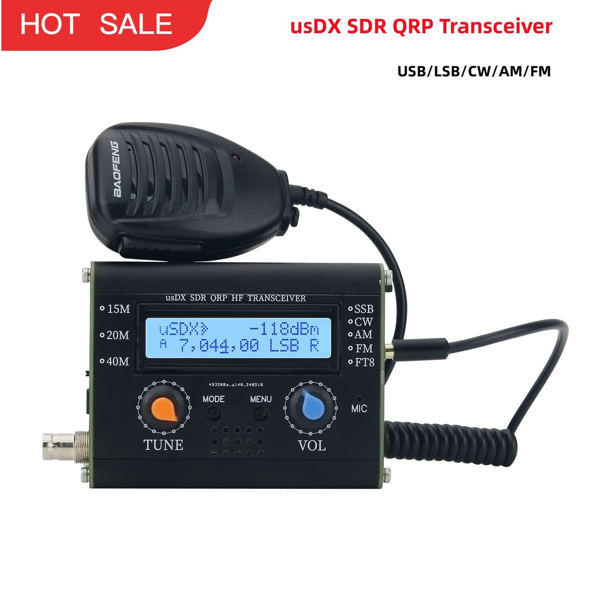 5W usDX SDR QRP Transceiver QCX-SSB to SSB 3-Band All Mode