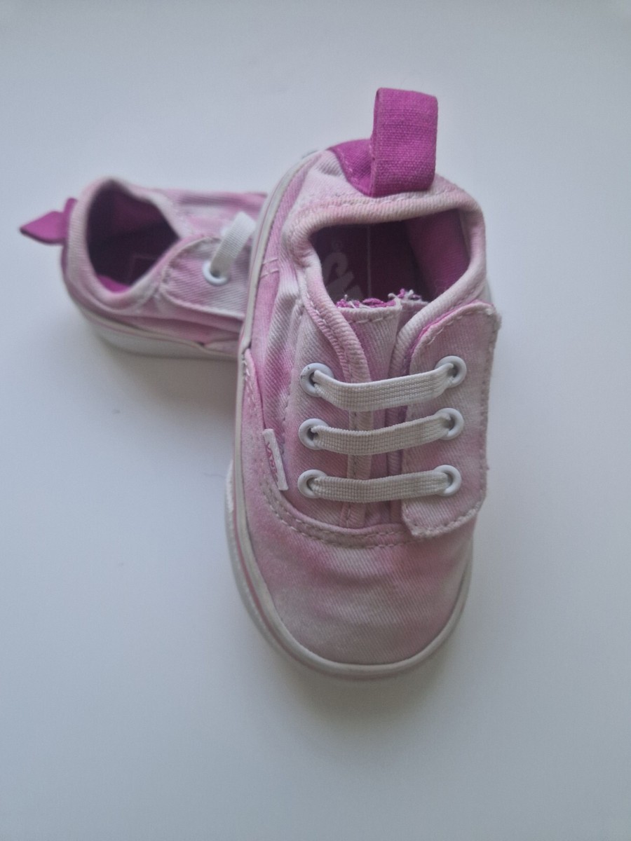 Vans Pink Tye Dye Babies Infants Toddler Trainers Sneakers Size UK