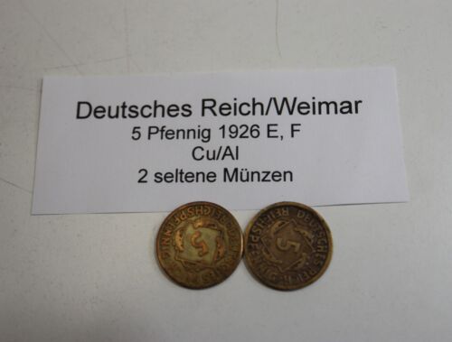 2 x 50 Pfennig Weimar 1926 E / F                 36/29 - Bild 1 von 3