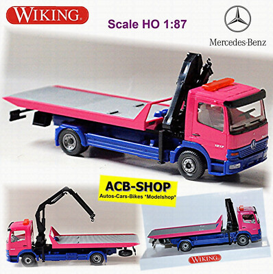 Mercedes Benz Atego 1217 Abschleppwagen + Ladekran Telemagenta 1:87 Wiking 63603