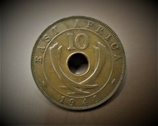 EAST AFRICA TEN  CENTS  1941 / SNIFF'S  ANCIENT COINS T-1