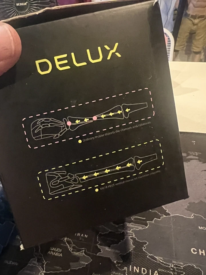 Delux M618 Plus Ergonomic Vertical Mouse 2.4G Wireless Version Open Box - Image 4 of 4