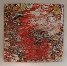 36 x 36 Original Modern Abstract Expressionism Drip Painting - by Carmen Rowe