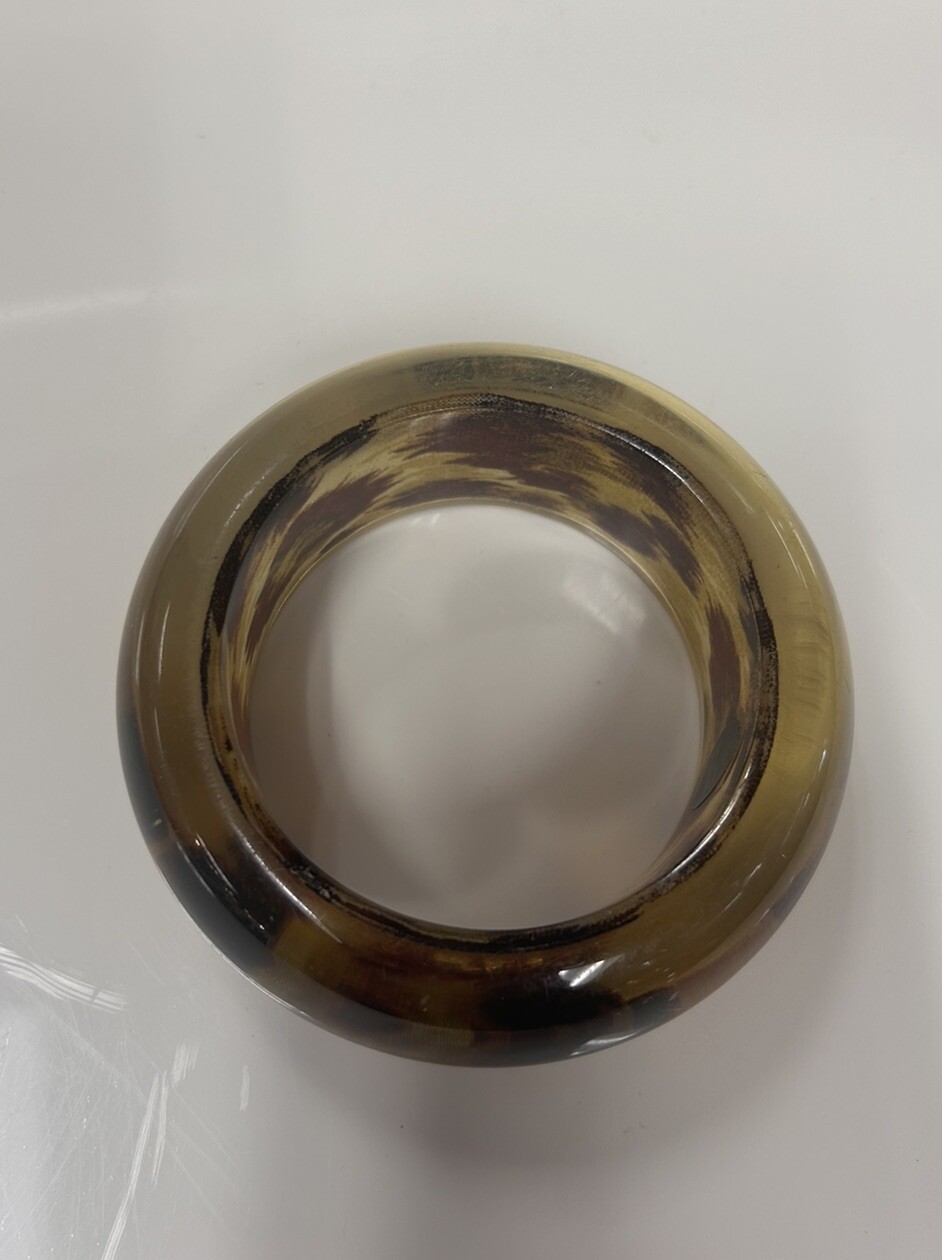 Lucite Leopard Bangle Bracelet - image 3
