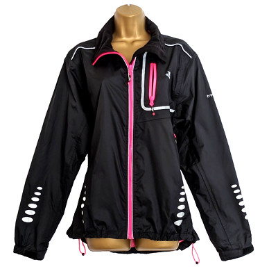 TRESPASS Womens Sz XXL Black Pink Waterproof Jacket Outdoor Hiking Gorpcore VGC