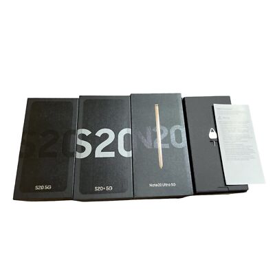 Empty Retail Box For Samsung Galaxy S10e S20 5G S20 Ultra Note 20 Ultra W/Manual