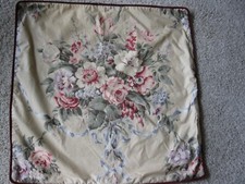 2 RALPH LAUREN EVELYN EURO CUSTOM MADE DECORATOR PILLOW COVERS SHAM VELVET TRIM