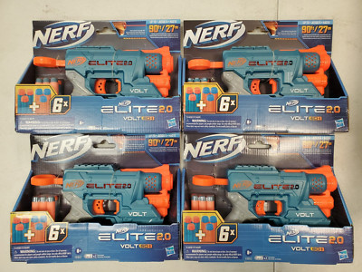 4 Pack: Nerf Elite 2.0 Volt SD-1 Blaster + 6 Darts Each Blue/Orange (8079) F3B