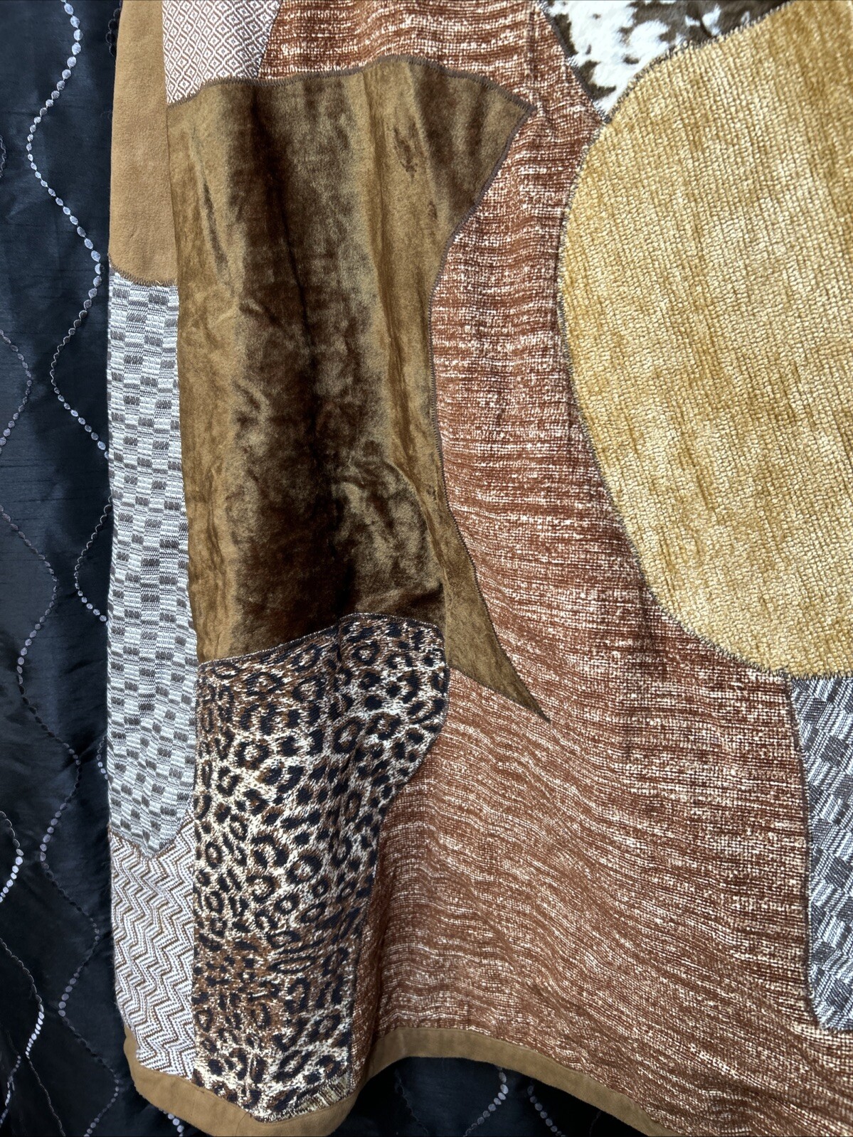 Vtg Mountain Artisans abstract Patchwork Artsy Du… - image 10