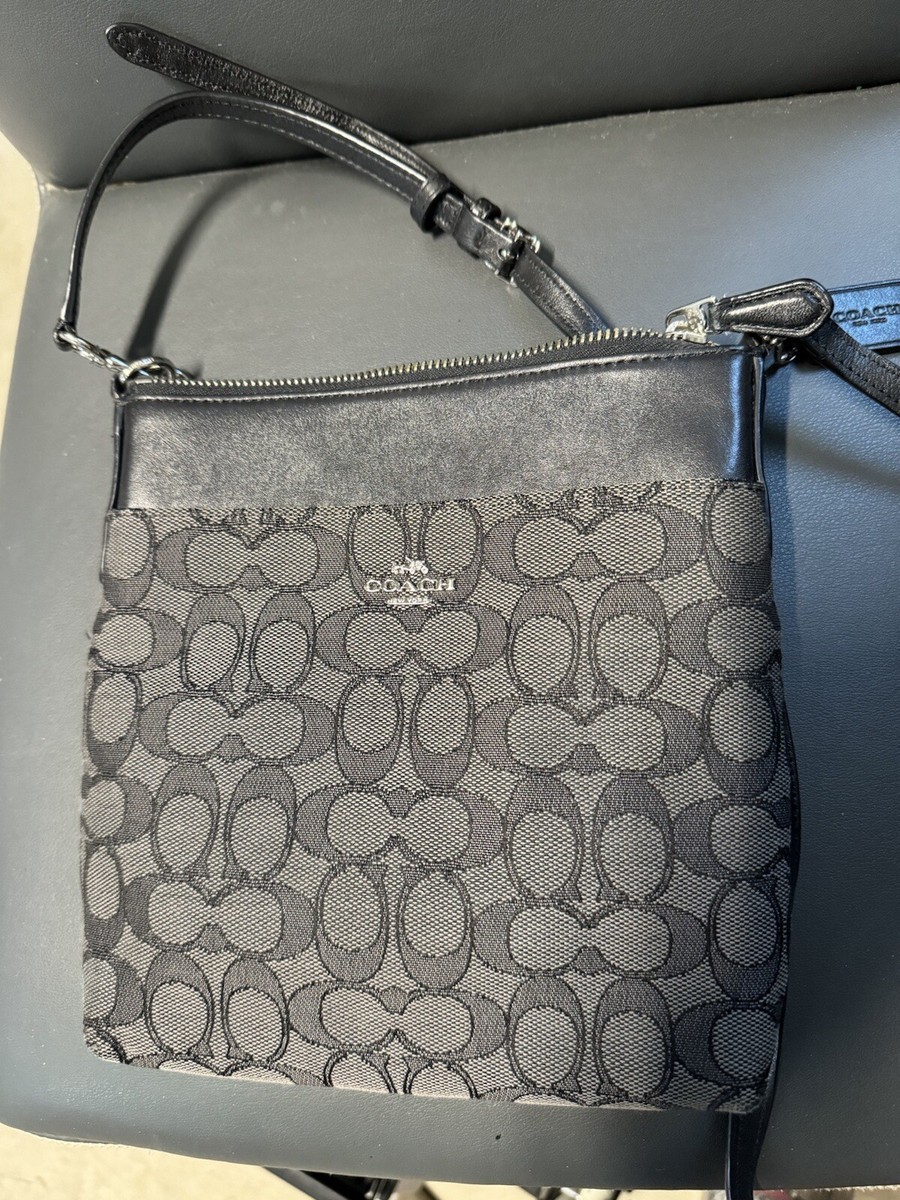 coach black monogram crossbody