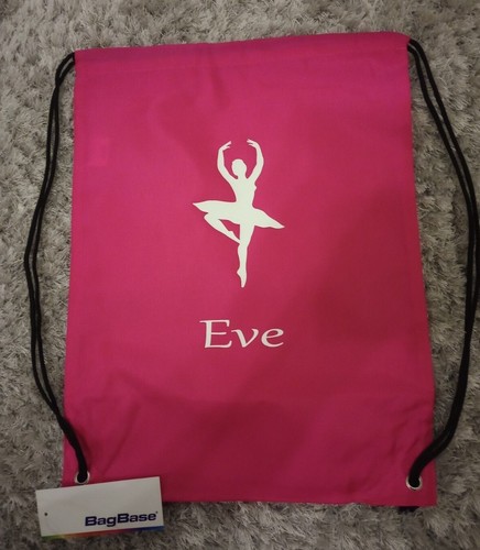 Kordelzugtasche Jungen Mädchen Name Pumptasche Fitnesstasche Tanz PE Bagbase personalisiert - Bild 52 von 58