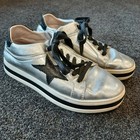 Alfie & Evie Plumber Silver And Black Star Shoes 37