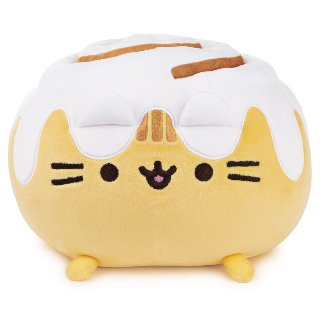Gund NEW PUSHEEN CINNAMON ROLL SQUISHEEN Plush Snackable 12-Inch Cat Stuffed Toy
