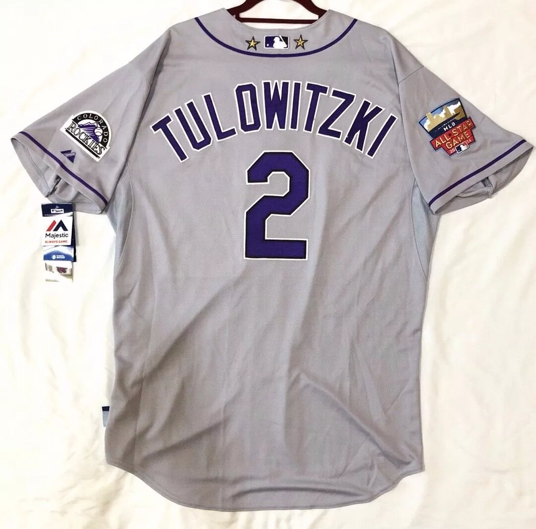 MAJESTIC Authentic 52 2XL TROY TULOWITZKI COLORADO ROCKIES Cool