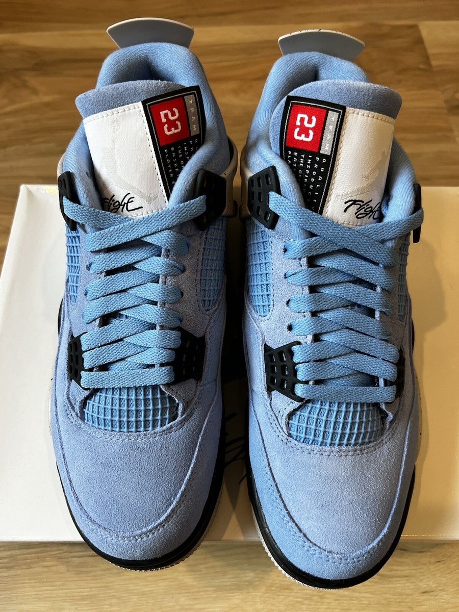 Brand New Nike Air Jordan 4 Retro UNC University Blue Sneakers