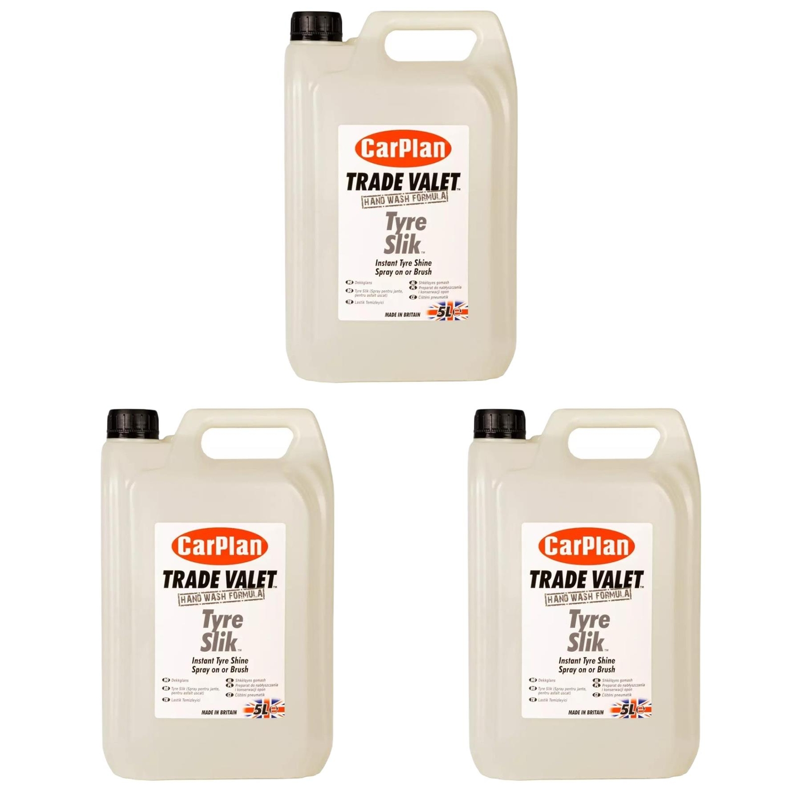 CarPlan TSS505 Tyre Slik 5 Litre Instant Tyre Shine & Tyre Dressing x2 - Image 3