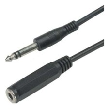 6ft 1/4" Stereo Male Female Extension Audio/Headphone  /Mic/PA Cable/Cord 6.35mm
