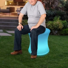 LED Light Cube Stools Chair 16 Colors Changing Rechargeable w/Remote Control