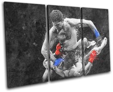 UFC MMA Grunge Nick Diaz Sports TREBLE CANVAS WALL ART Picture Print