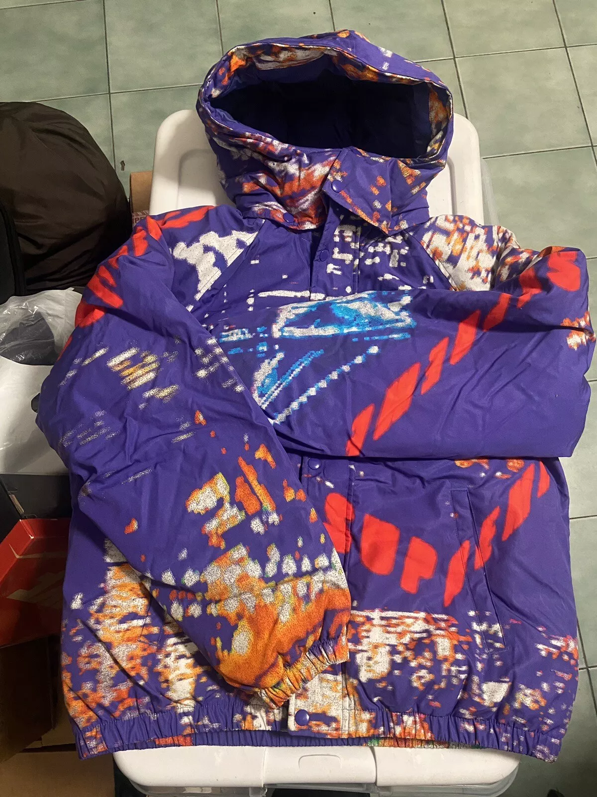 Veste gonflée Supreme SS20 City Lights violette taille moyenne