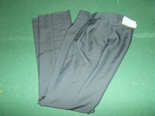 Size 6 LONG Lady Edwards Womens Navy Blue Pleated Work Pants Misses 30" x 38"