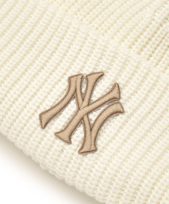 MLB KOREA New Jelly Mid Beanie New York Yankees, Cream | eBay